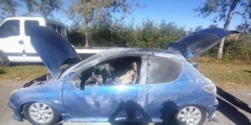 Se incendió un vehículo en la Autopista de las Serranías Puntanas a la altura de La Cumbre