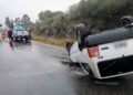 La Florida: dos adultos mayores resultaron heridos tras el vuelco de un automóvil