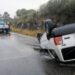 La Florida: dos adultos mayores resultaron heridos tras el vuelco de un automóvil