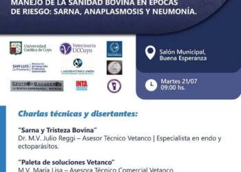 Buena Esperanza será sede de una jornada sobre sanidad bovina y manejo de enfermedades