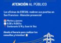 EDESAL retoma la atención presencial en San Francisco