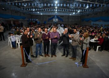 Poggi acompañó los festejos por la fundación de Anchorena e inauguró obras en el SUM