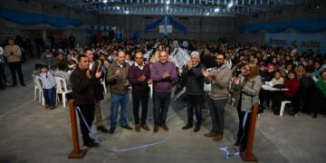 Poggi acompañó los festejos por la fundación de Anchorena e inauguró obras en el SUM
