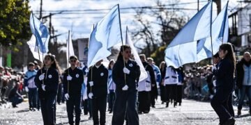 Con un desfile, Justo Daract recordó al Padre de la Patria