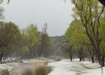 Nieve y granizo en El Trapiche
