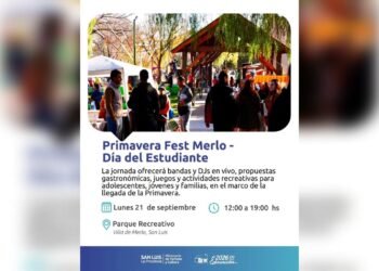 Invitan a participar de la ‘Primavera Fest’ en el Parque Recreativo de Merlo
