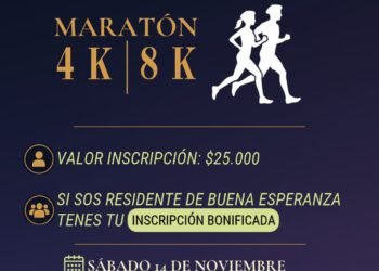 No te olvides. Llega la Maratón 4K y 8K a Buena Esperanza!